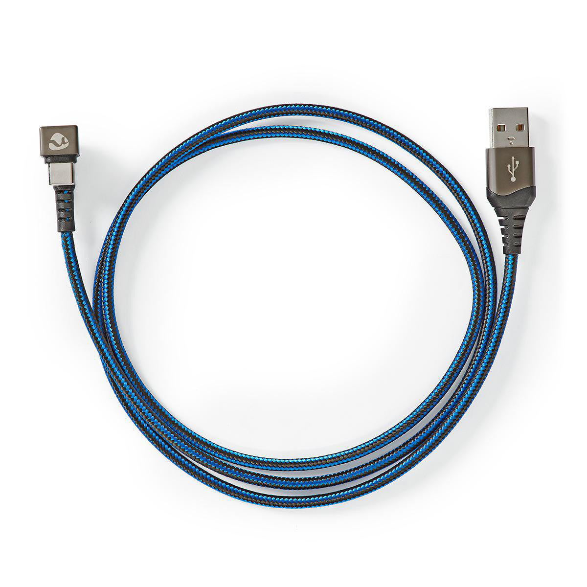 Cable USB | 2.0 Usb-a Macho Type-c ? 480 Mbps Chapado en oro 1.00 m Redondo Nylon / Trenzado Azul Negro Caja de Ventana