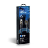 Cable USB | 2.0 Type-c ? Macho 480 Mbps Chapado en oro 1.00 m Redondo Nylon / Trenzado Azul Negro Caja de Ventana