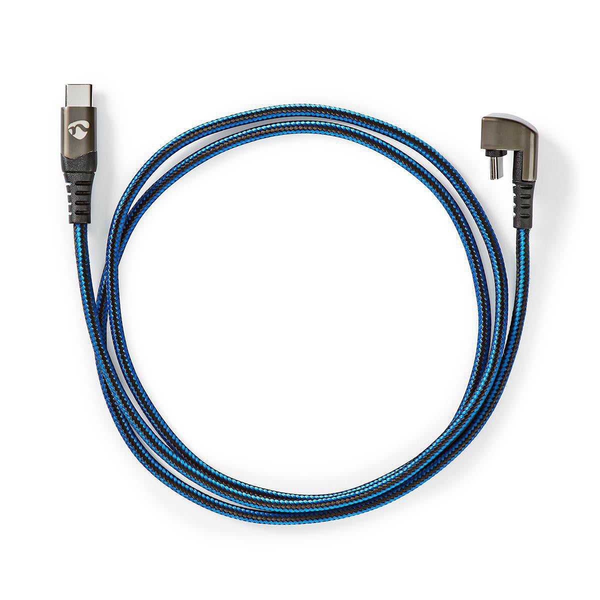 Cable USB | 2.0 Tipo-C Macho 480 Mbps Chapado en oro 2.00 m Redondo Nylon / Trenzado Azul Negro Caja de Ventana