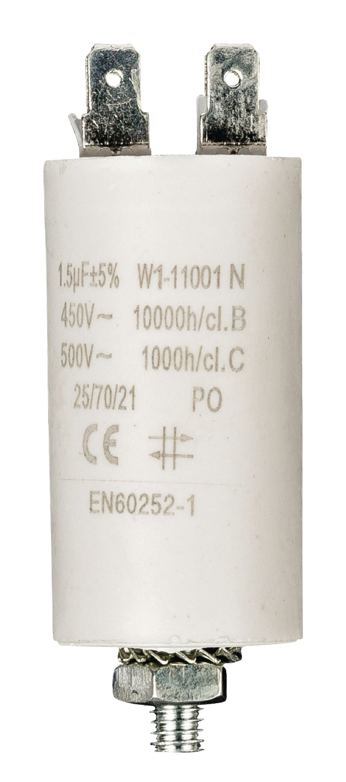 Condensador 1.5uf / 450 V + Tierra