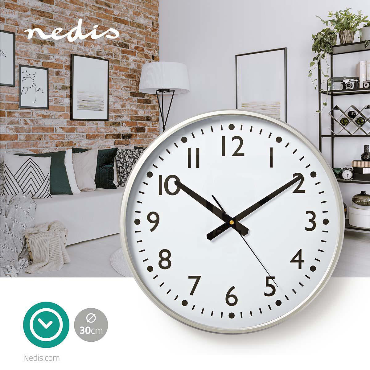 Reloj de Pared Circular | 38 cm Diámetro Números Fáciles Leer