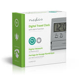 Reloj Despertador de Viaje Digital | Plano Plegable Plata Despertadores