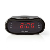 Radiodespertador Digital | Pantalla LED de 0,6" FM 20 Presintonías Función Retardo Alarma