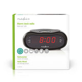 Radiodespertador Digital | Pantalla LED de 0,6" FM 20 Presintonías Función Retardo Alarma