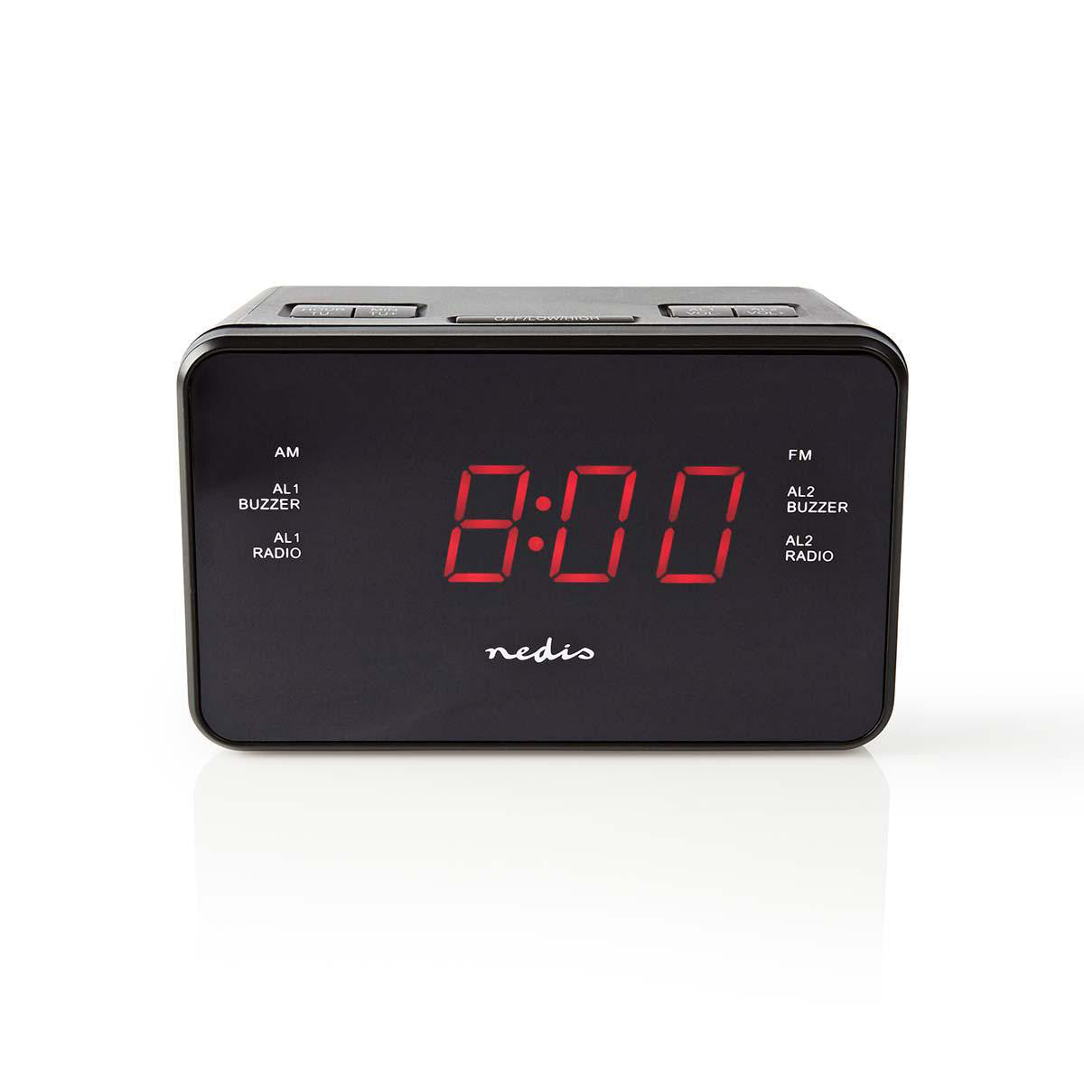 Radiodespertador Digital | Pantalla LED de 0,9" FM 20 Presintonías Función Retardo Alarma Radios