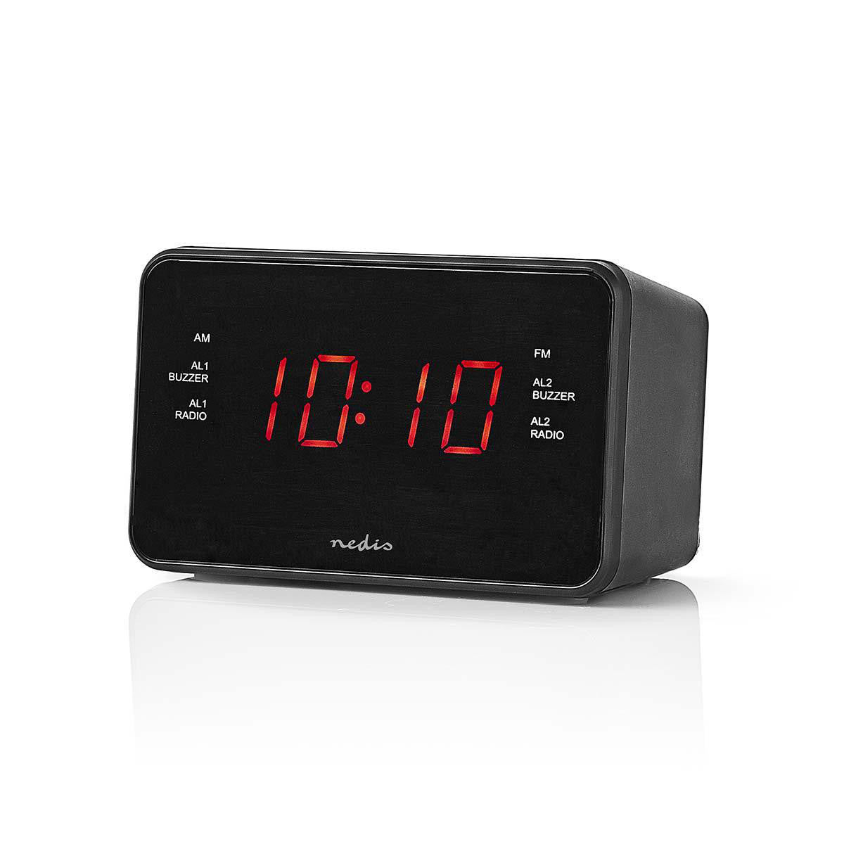 Radiodespertador Digital | Pantalla LED de 0,9" FM 20 Presintonías Función Retardo Alarma Radios