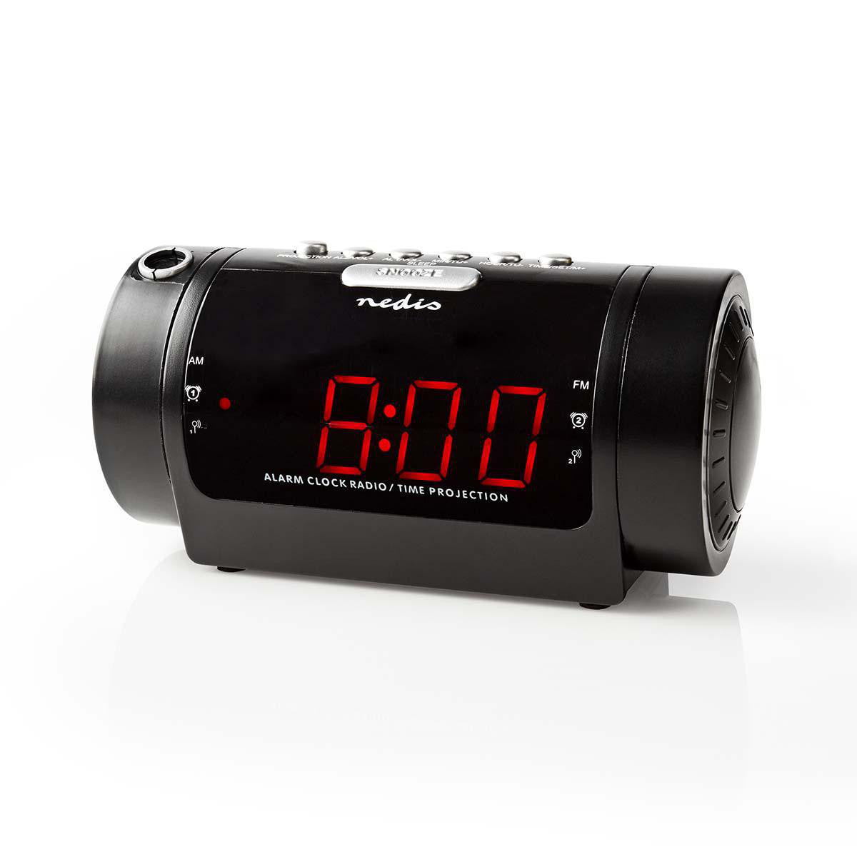 Radiodespertador Proyector Digital | Pantalla LED de 0,9" FM Doble Alarma Función Retardo Radios