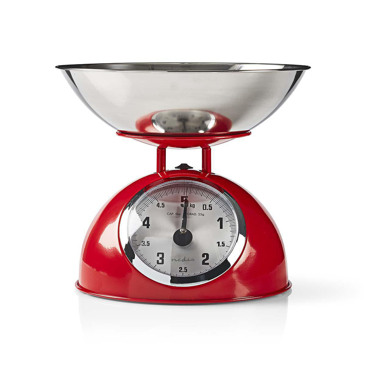 Báscula de Cocina Retro | Analógico Metal Rojo Básculas Electrónicas