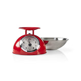 Báscula de Cocina Retro | Analógico Metal Rojo Básculas Electrónicas