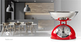 Báscula de Cocina Retro | Analógico Metal Rojo Básculas Electrónicas