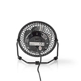 Miniventilador de Metal | 10 cm Diámetro Alimentación por USB Negro