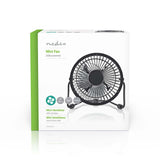 Miniventilador de Metal | 10 cm Diámetro Alimentación por USB Negro