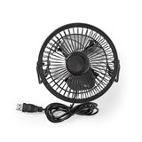 Miniventilador de Metal | 10 cm Diámetro Alimentación por USB Negro