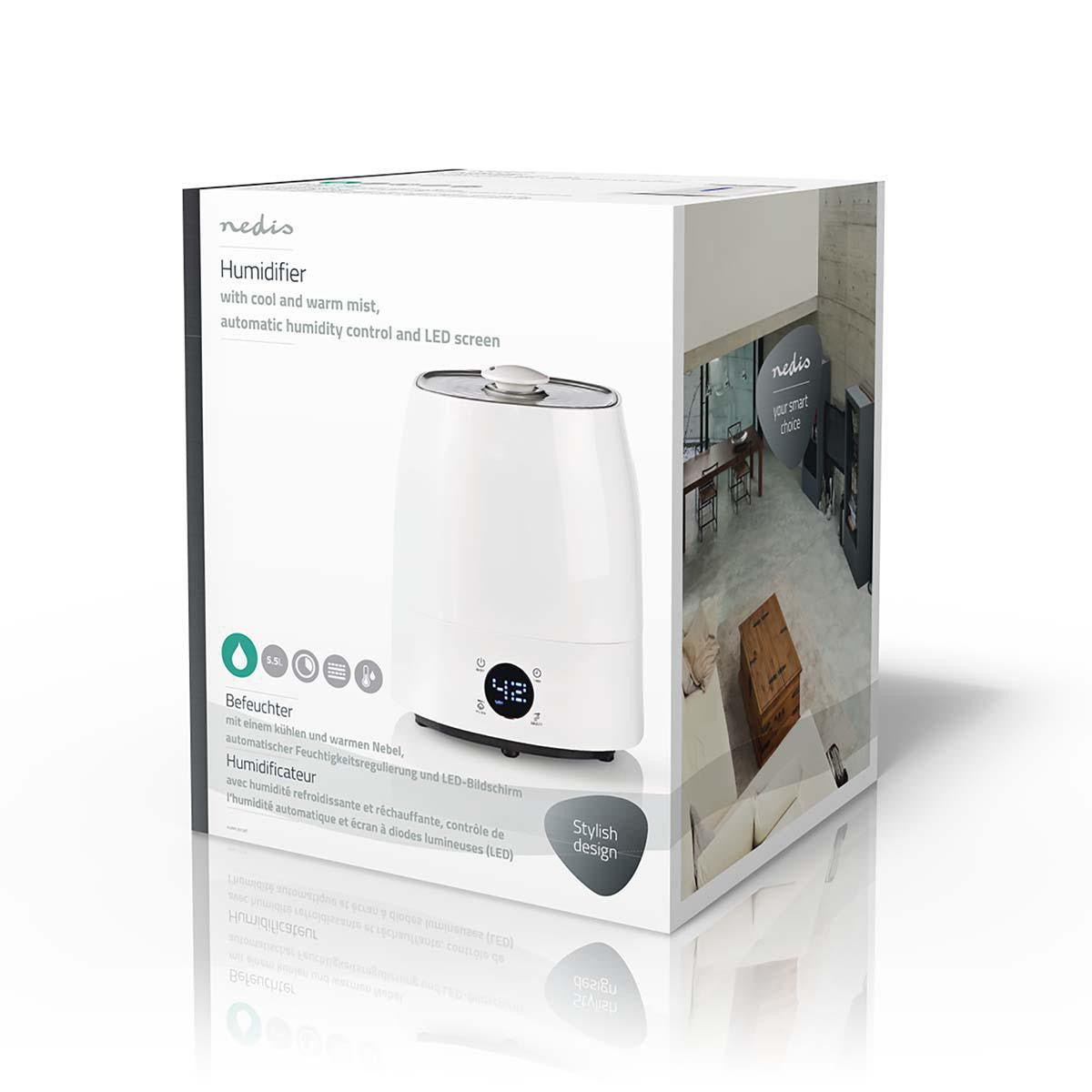 Humidificador | 5,5 L Higrómetro Pantalla LED Temporizador