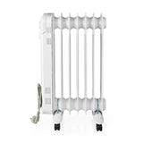 Radiador de Aceite Portátil | 600 / 900 1500 W 7 Aletas Termostato Ajustable 3 Configuraciones Calor Protección Contra Caidas B