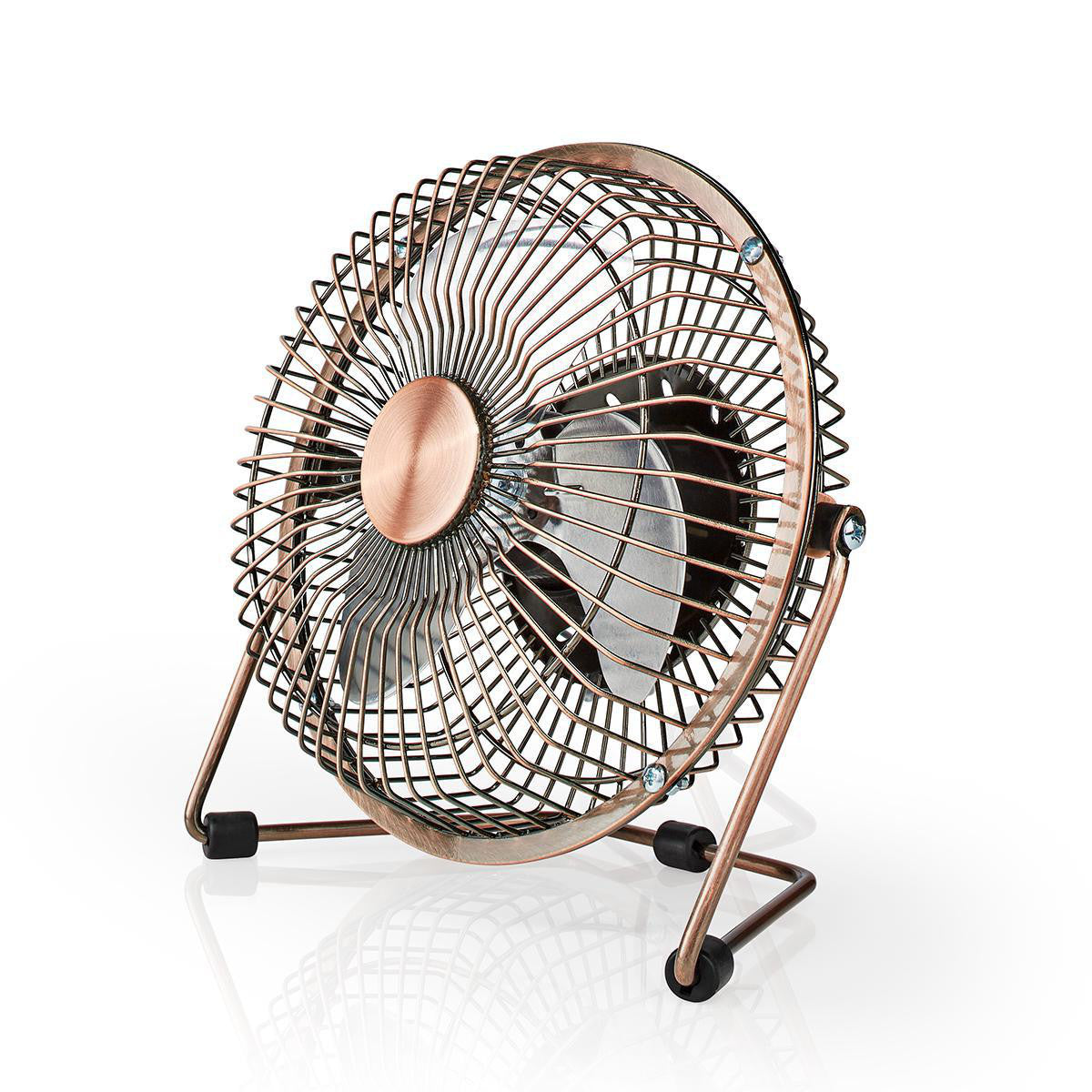 Ventilador de Mesa | Alimentado por USB Diámetro: 15 cm 3 W 1 Velocidad Cobre