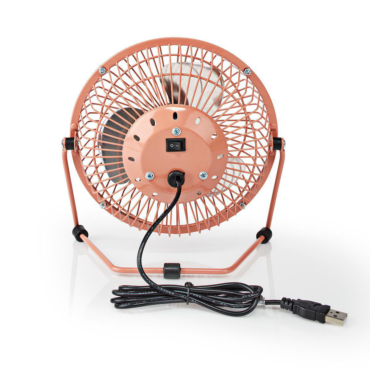 Ventilador de Mesa | Alimentado por USB Diámetro: 15 cm 3 W 1 Velocidad Rosa Vintage