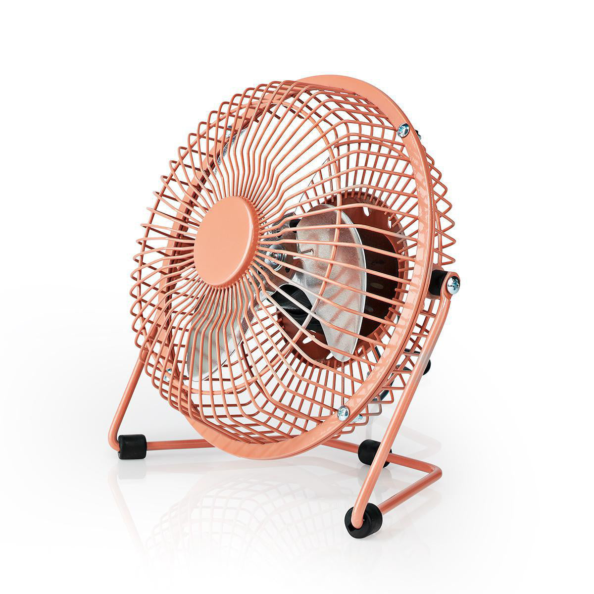 Ventilador de Mesa | Alimentado por USB Diámetro: 15 cm 3 W 1 Velocidad Rosa Vintage