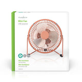 Ventilador de Mesa | Alimentado por USB Diámetro: 15 cm 3 W 1 Velocidad Rosa Vintage