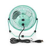 Ventilador de Mesa | Alimentado por USB Diámetro: 15 cm 3 W 1 Velocidad Turquoise Climatización