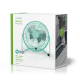 Ventilador de Mesa | Alimentado por USB Diámetro: 15 cm 3 W 1 Velocidad Turquoise Climatización