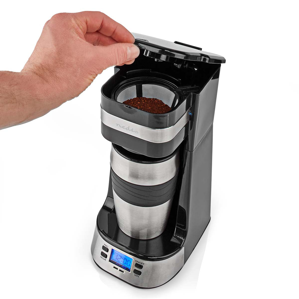 Cafetera | Máxima Capacidad: 0.4 l 1 Característica de Mantener Cálido Temporizador Encendido Negro / Plata Cafeteras y Accesor