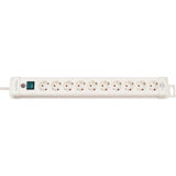 Regleta Premium-line de 10 Tomas H05vv-f 3G1,5 en Color Blanco Regletas