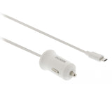 Cargador Para Coche Micro USB de 2,4 A en Color Blanco