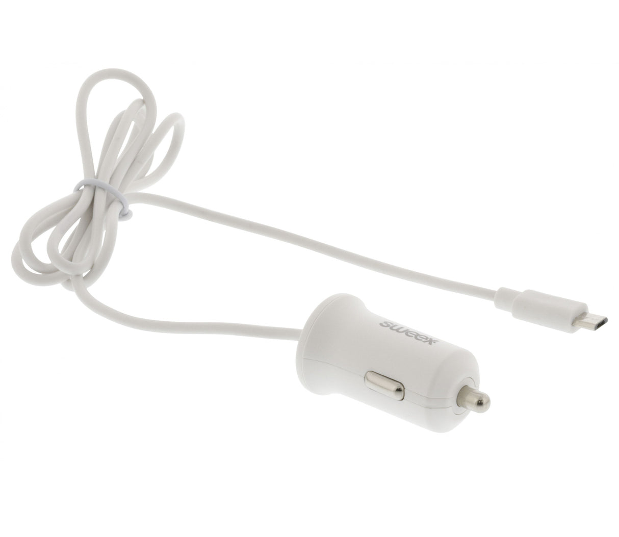 Cargador Para Coche Micro USB de 2,4 A en Color Blanco