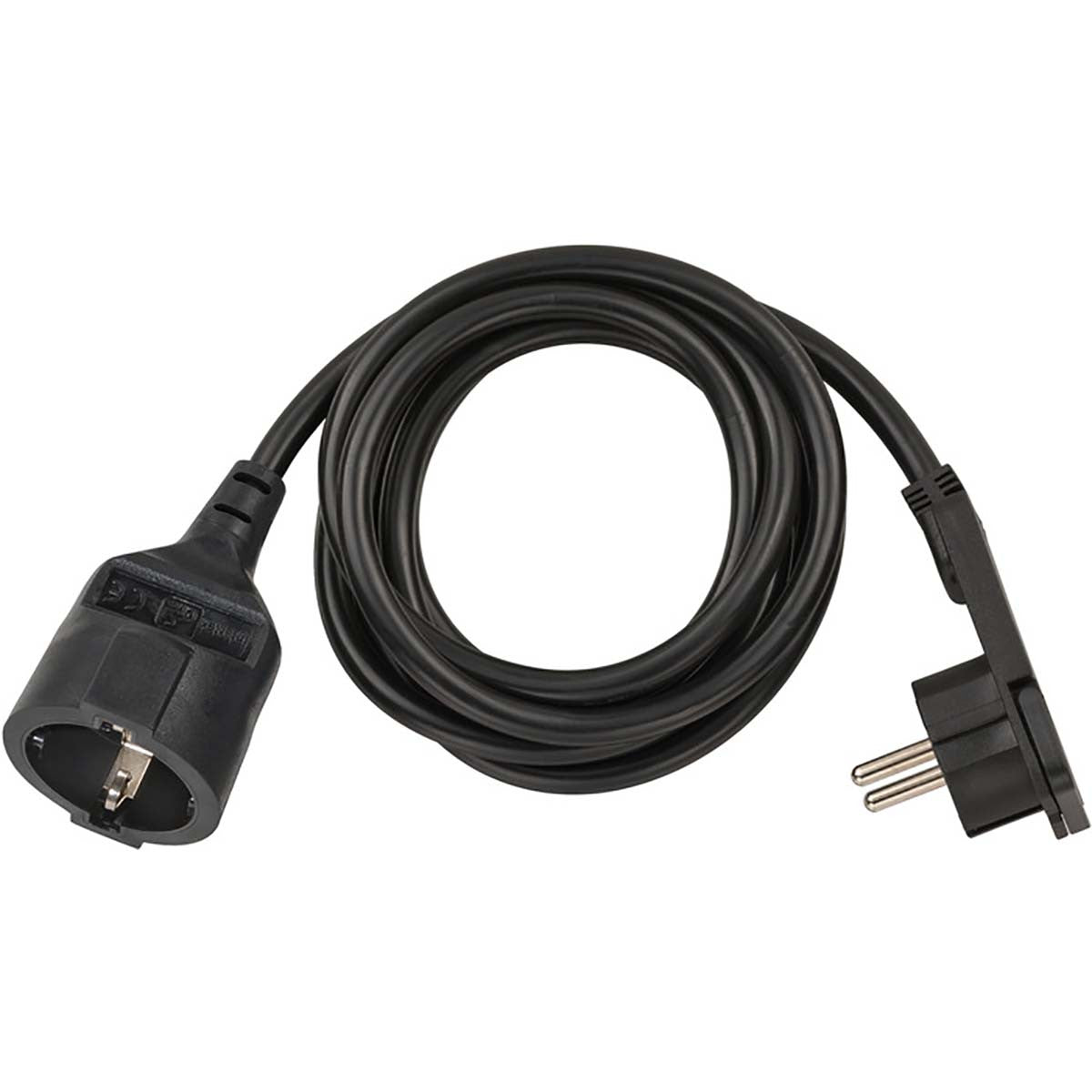 Cable de Extensión Alimentación 2 m H05vv-f 3G1.5 Ip20 Negro Cables