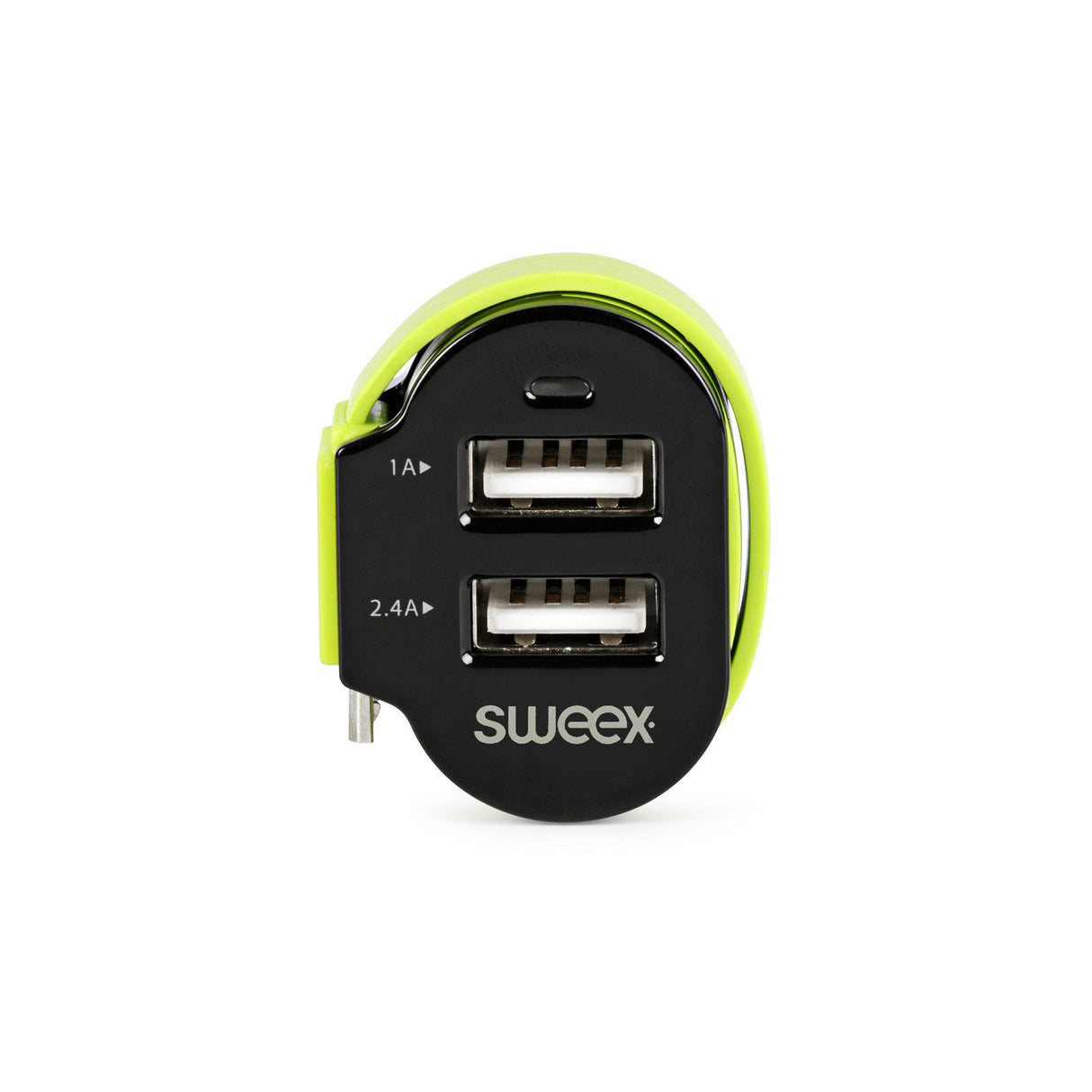 Cargador de Coche 3-salidas 6 A 2 x USB / Micro Negro/verde