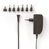 Adaptador de CA Universal | 9,0/12/13,5/15/18/20/24 V CC 1,0 A-1,5 A