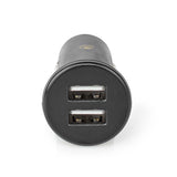 Cargador Para Coche | 4,8 A 2 Salidas Usb-a Negro