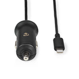 Cargador Para Coche | 2,4 A Cable Fijo Conector Lightning de Apple Negro