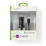 Cargador Para Coche | 2,4 A Cable Fijo Conector Lightning de Apple Negro