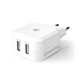 Cargador de Pared | 4,8 A 2 Salidas Usb-a Blanco