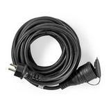 Cable Alargador de Alimentación | 15 m H05vv-f 3G1.5 Ip44 Negro Cables