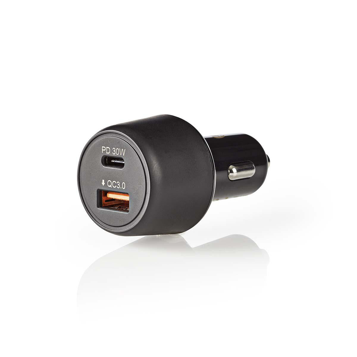 Cargador Para Coche | 3,0 A USB (QC 3.0)/Usb-c Suministro de Potencia 30 W Negro