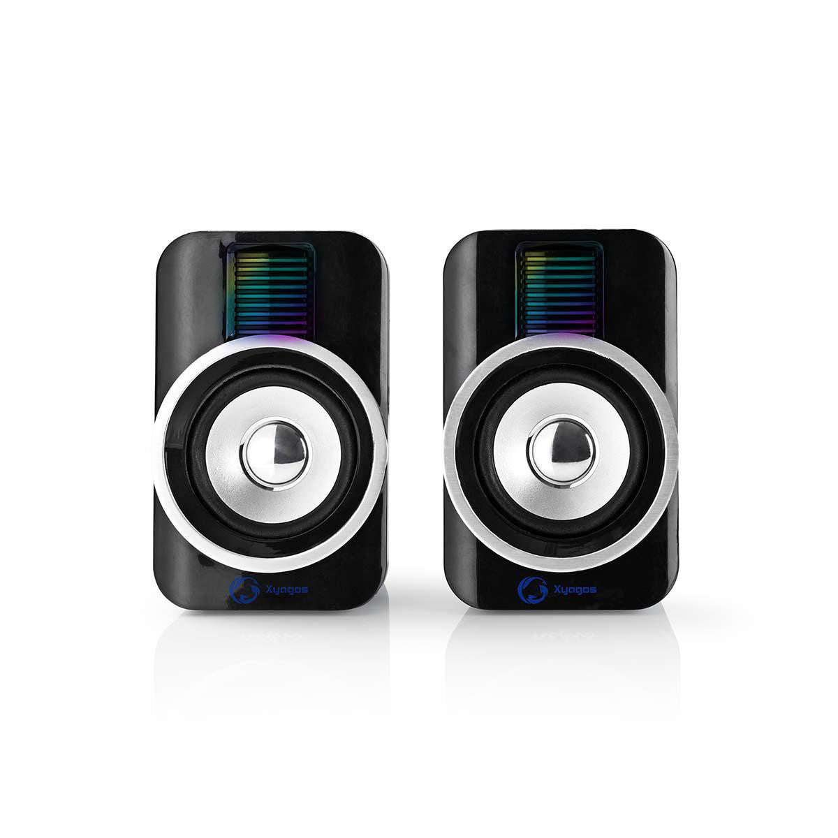 Altavoces Para Juegos | 2.0 RGB Alimentación USB Toma de 3,5 mm 10 W RMS