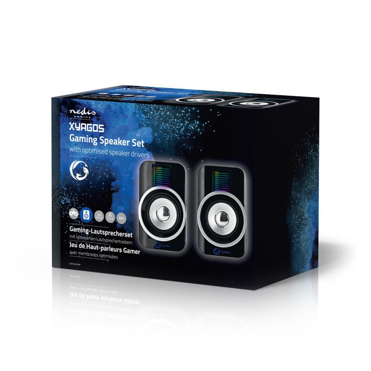 Altavoces Para Juegos | 2.0 RGB Alimentación USB Toma de 3,5 mm 10 W RMS