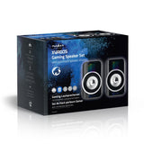 Altavoces Para Juegos | 2.0 RGB Alimentación USB Toma de 3,5 mm 10 W RMS