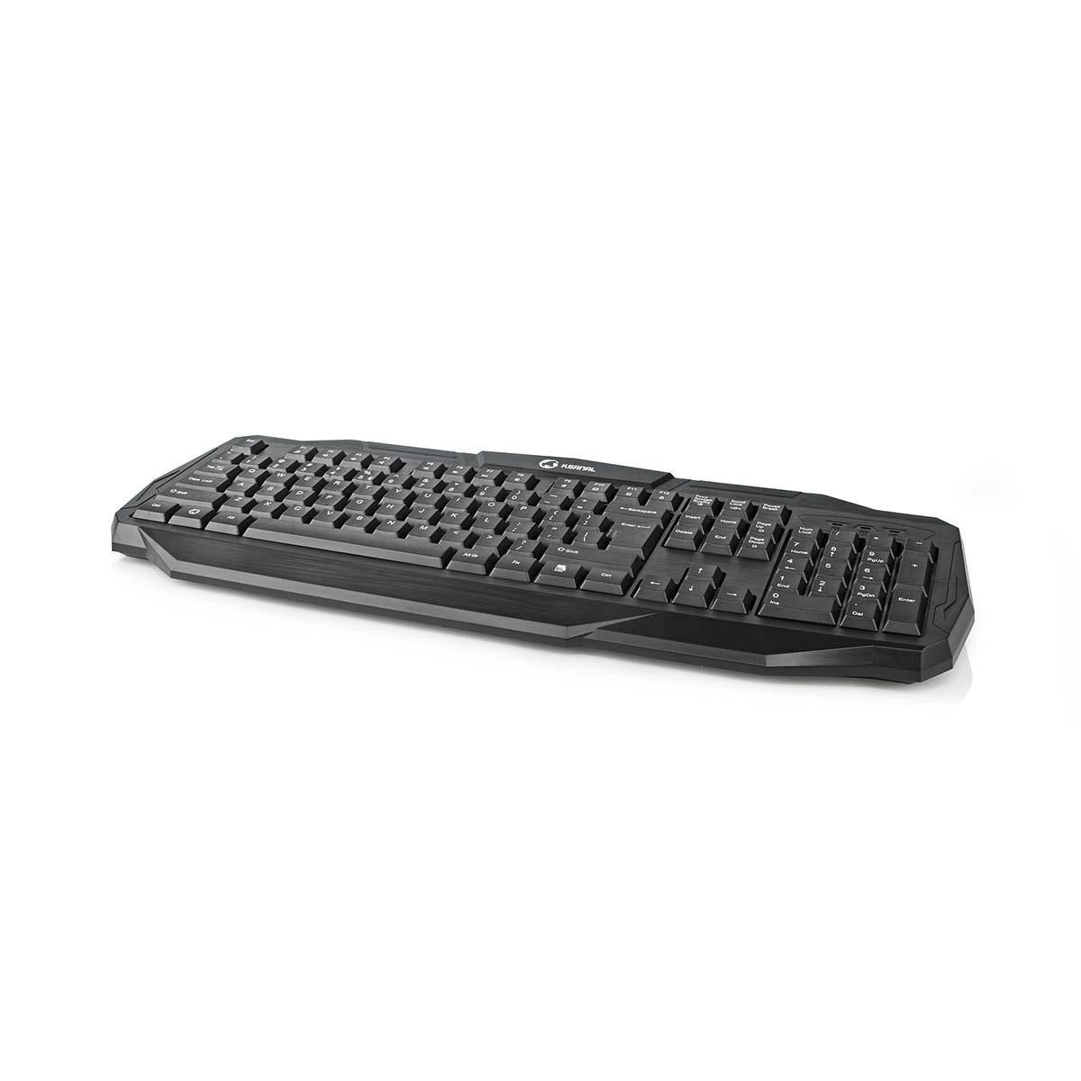 Teclado Para Juegos con Cable | USB 2.0 Distribución Internacional de EE. UU. Negro