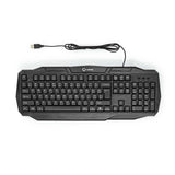 Teclado Para Juegos con Cable | USB 2.0 Distribución Internacional de EE. UU. Negro