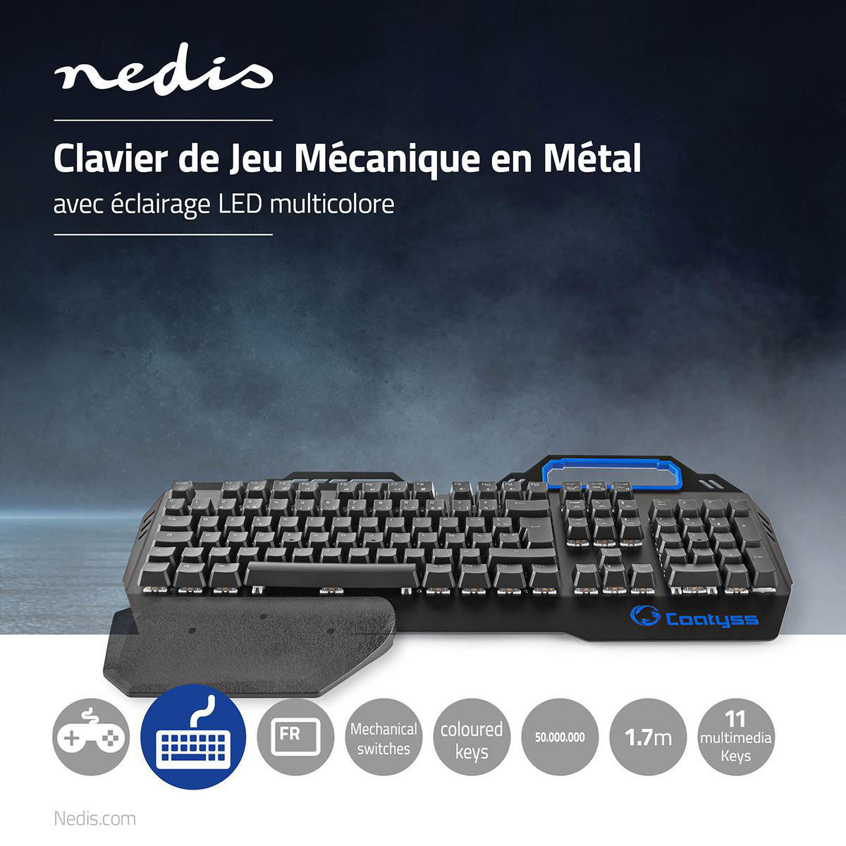 Teclado Mecánico Para Juegos | Iluminación RGB Distribución Francesa Diseño Metálico Teclados