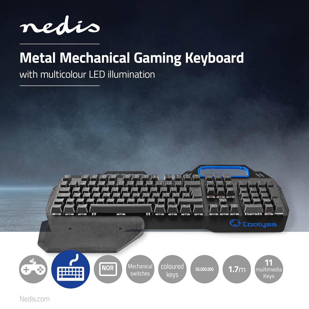 Teclado Mecánico Para Juegos | Iluminación RGB Distribución Nórdica Diseño Metálico Teclados