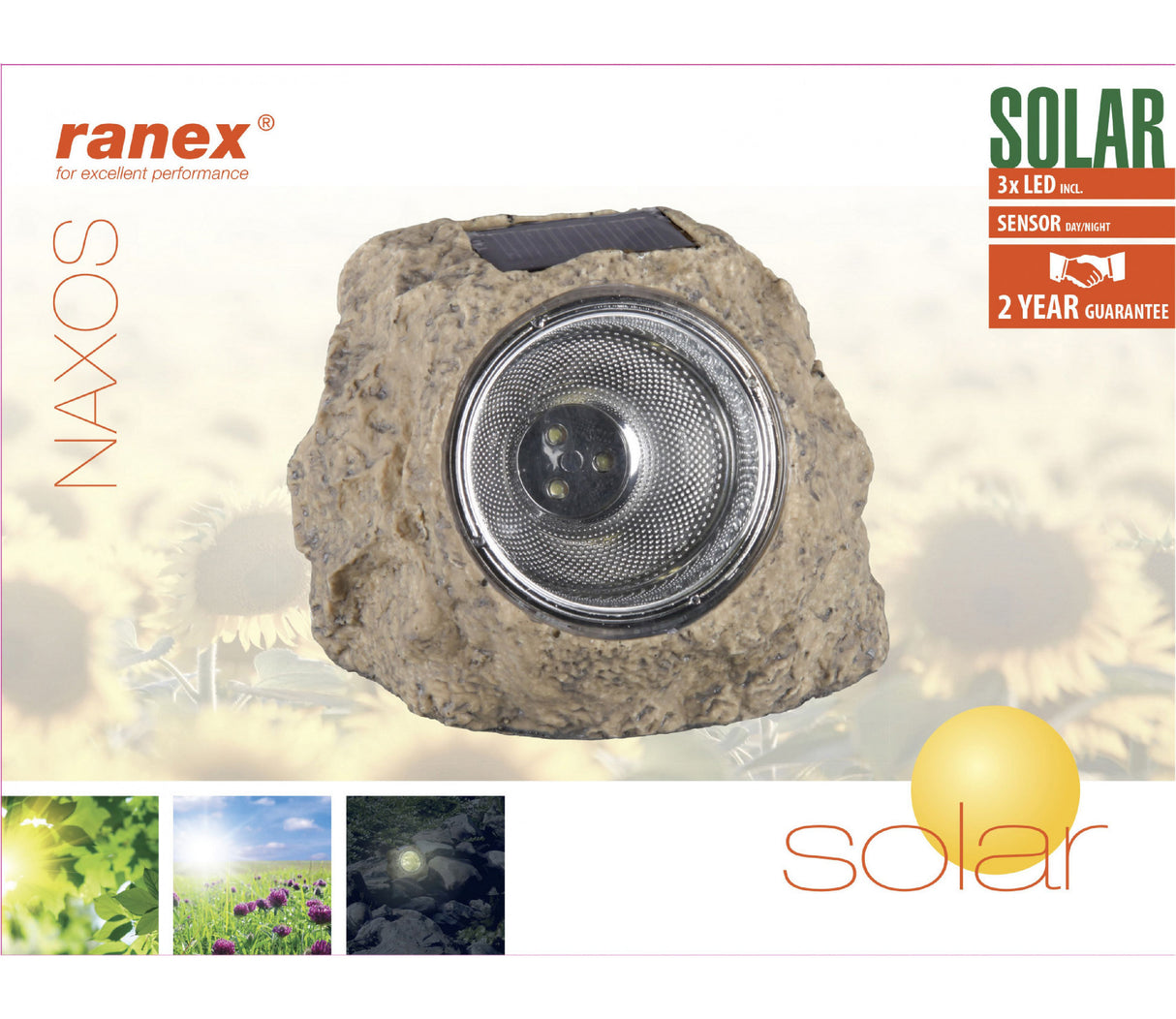 Luz LED Solar en Forma de Roca Accesorios Iluminacion