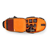 Mochila Para Cámara | 290 x 410 150 mm 10 Bolsillos Interiores Negro/naranja