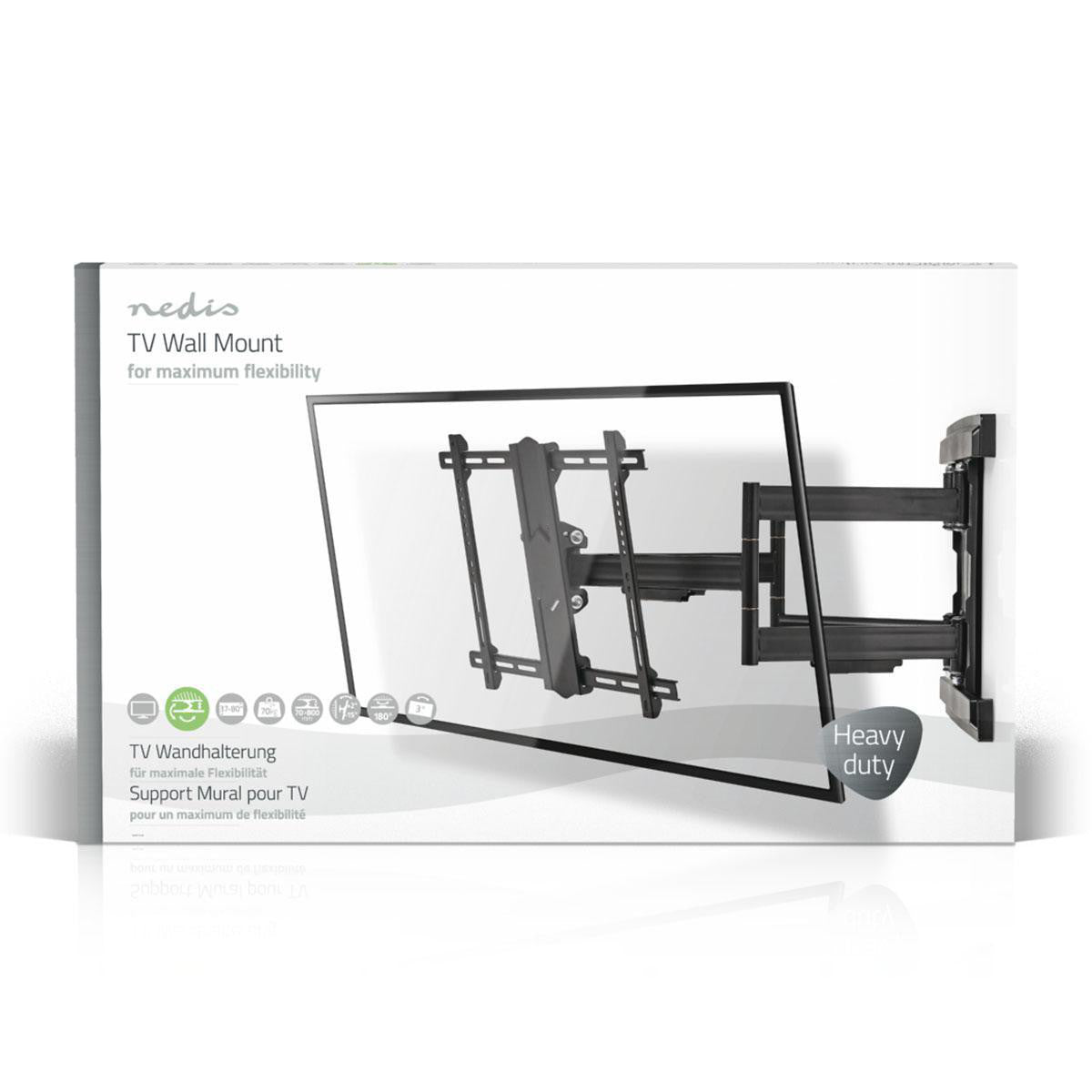 Soporte de Pared Para TV con Movimiento Completo | 37"-80" Hasta 70 kg 6 Puntos Giro