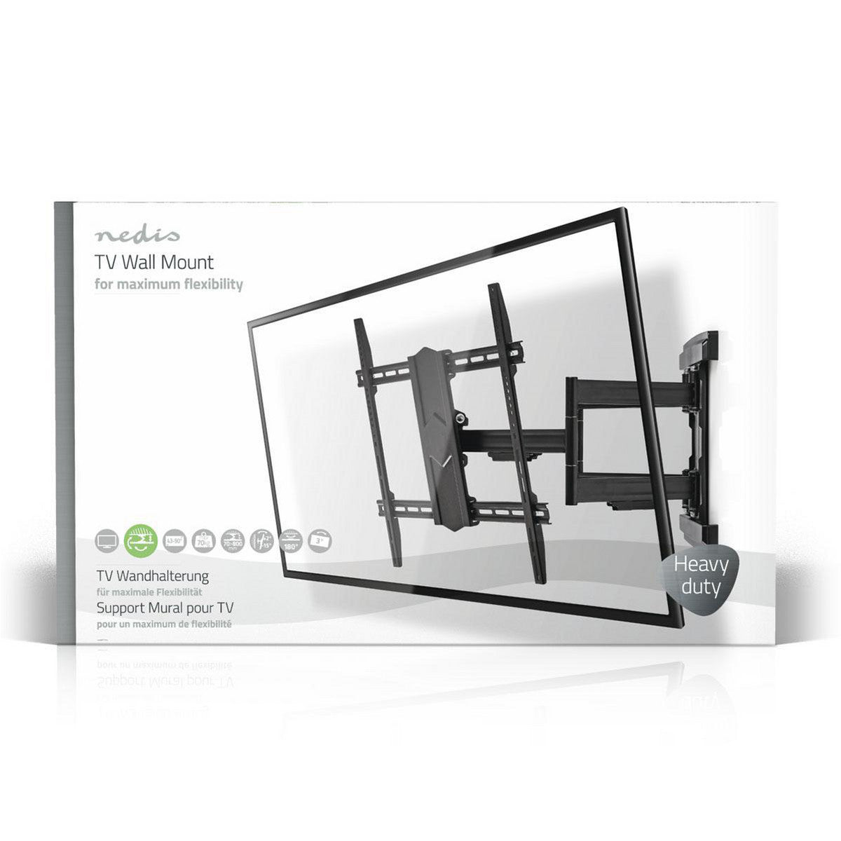 Soporte de Pared Para TV con Movimiento Completo | 43"-90" Hasta 70 kg 6 Puntos Giro