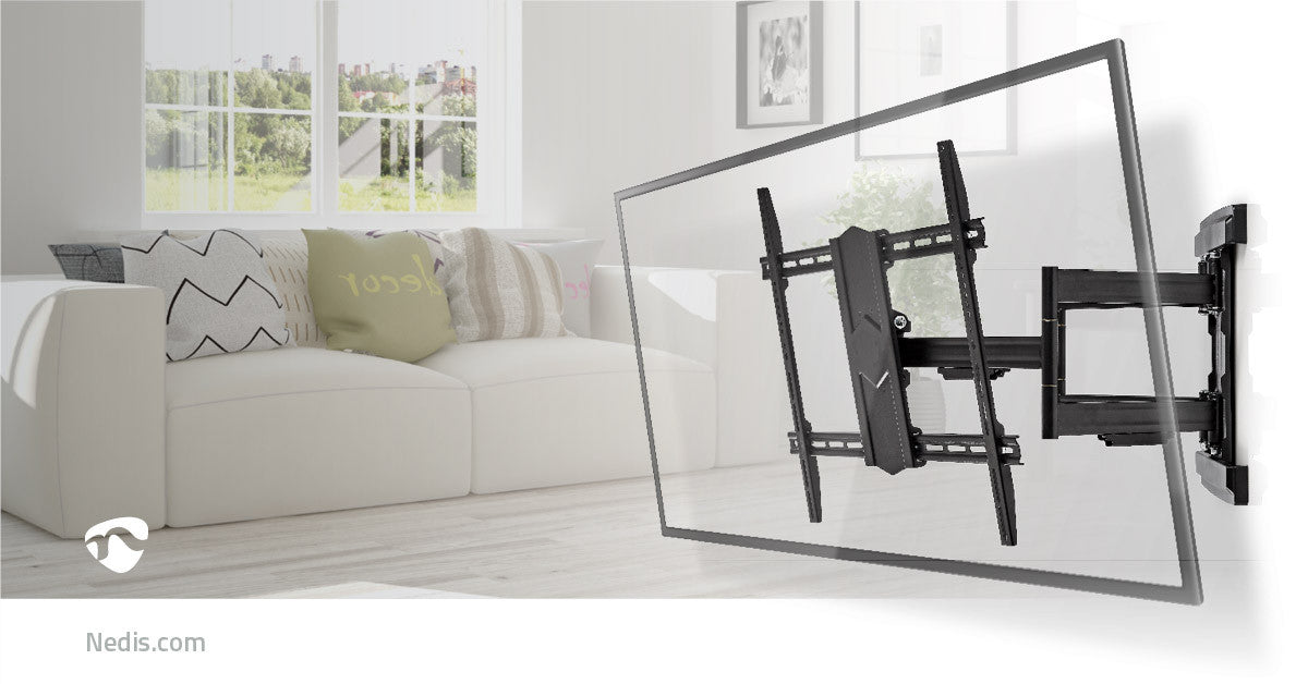 Soporte de Pared Para TV con Movimiento Completo | 43"-90" Hasta 70 kg 6 Puntos Giro